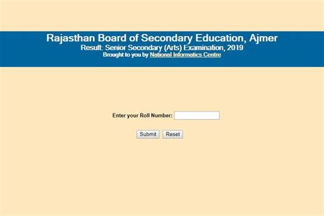 Rajasthan Board Result 2019: Class 12th .